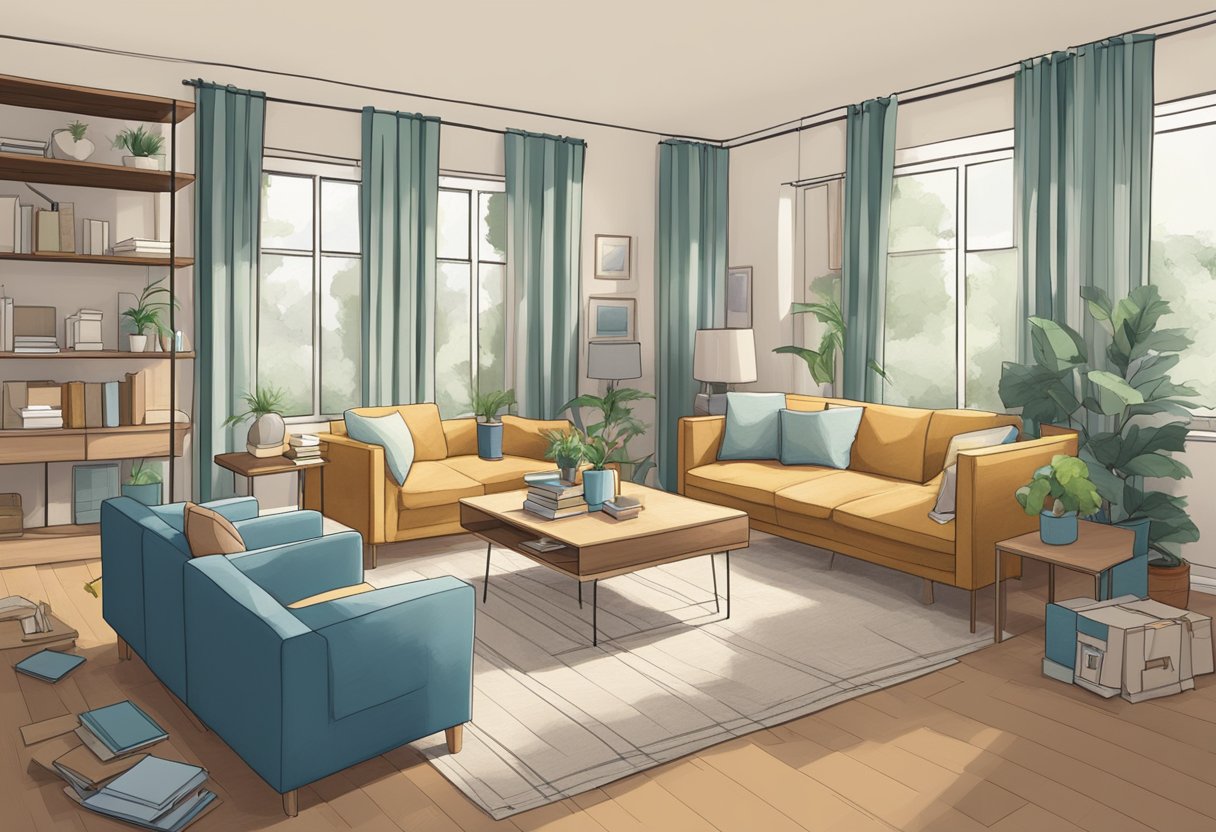 A contemporary-looking living room